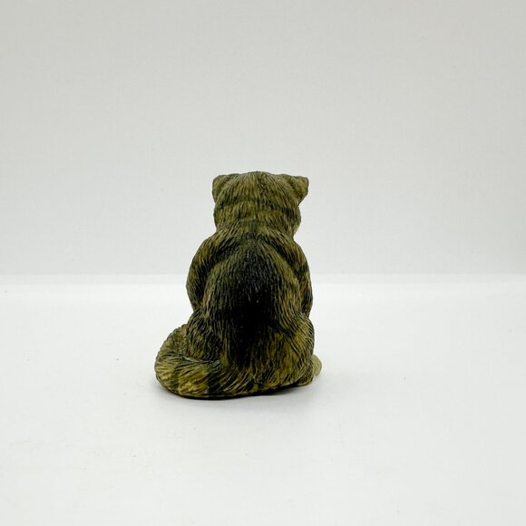 Vintage Set Resin Tabby Cats Playing Yarn Kittens 90s - Picture 11 of 16